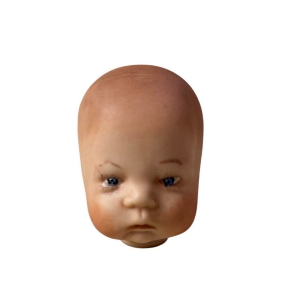 Vintage Sugar Lump Baby Doll Head & Hands Set – Miniature Bisque Craft Parts